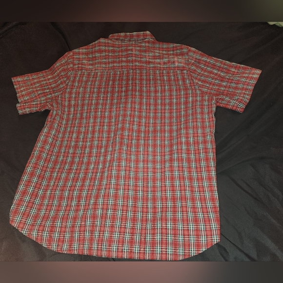 Koret City Blues short-sleeve plaid large female dress shirt. - Picture 3 of 4